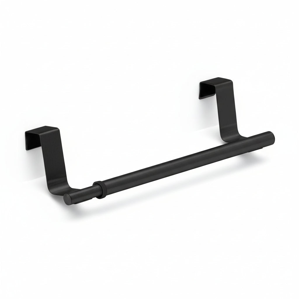 Wenko No-Drill Telescopic Over-Door Towel Bar, 22-35cm Adjustable, Rustproof Stainless Steel